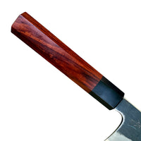 Sugi Tadokoro Tanaka Aogami Super Gyuto 240 Kurouchi Finish - Curly Siamese Rosewood and buffalo horn