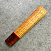 Custom Japanese Knife handle (wa handle)  for 165-210mm : Canary wood and vintage poker chip