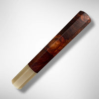 Custom Japanese Knife handle (wa handle)  for 165-210 mm: Cocobolo burl and blonde horn