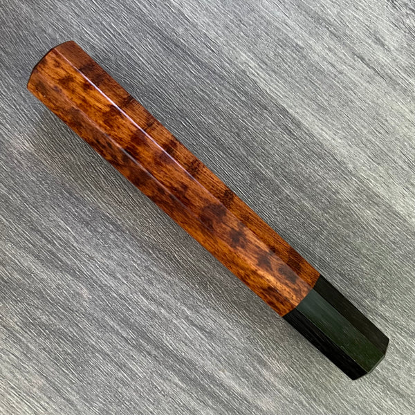 Custom Japanese Knife handle (wa handle)  for 240mm - Snakewood (slight figure) and buffalo horn