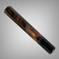 Japanese Knife handle (wa handle)  for 240 mm :  Turkish walnut, vintage poker chip and Buffalo horn