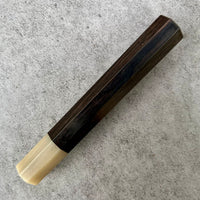 Custom Japanese Knife handle (wa handle)  for 240mm -   African Blackwood and blonde horn