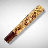 Japanese Knife handle (wa handle)  for 165-210 mm :   Japanese elm burl and ringed gidgee