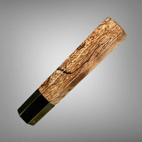 Custom Japanese Knife handle (wa handle)  for 165-210 mm: Oak burl and buffalo horn