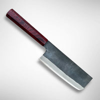 Custom Shiro Kamo AS Kurouchi TALL Nakiri 165mm -  Nice Kingwood