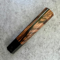 Custom Japanese Knife handle (wa handle)  for 165-210mm : Figured Mun Ebony and Horn