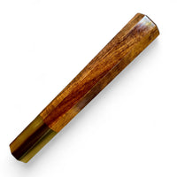 Custom Japanese Knife handle (wa handle)  for 165-210 mm: Curly Tasmanian Blackwood and Marbled horn