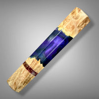 Japanese Knife handle (wa handle)  for 240-260 mm :  Maple burl hybrid -  violet