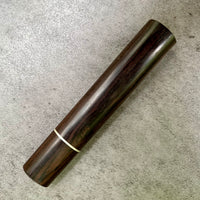 Custom Japanese Knife handle (wa handle)  for 240mm : D-shaped African Blackwood and nickel silver
