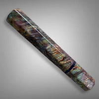 Custom Japanese Knife handle (wa handle)  for 165-210 mm: Double dyed Maple Burl and vintage poker chip