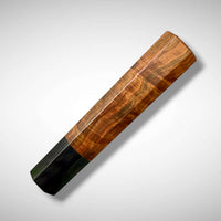 Custom Japanese Knife handle (wa handle)  for 165-210 mm: Figured Siamese rosewood and buffalo horn