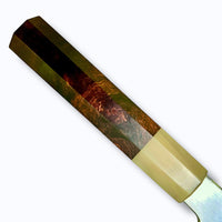 Custom Hatsukokoro Nakagawa B1 Bunka 170mm - Ultra rare black cocobolo burl and blonde horn