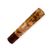 Japanese Knife handle (wa handle)  for 240-260mm : Japanese Elm Burl and Katalox