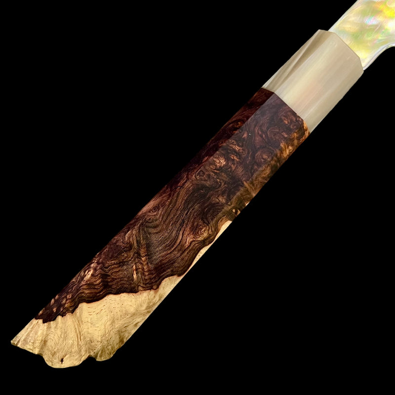 Custom Nakagawa Mizu W2 Honyaki 255 - Honduran Rosewood Burl Live Edge