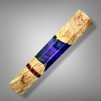 Japanese Knife handle (wa handle)  for 240-260 mm :  Maple burl hybrid -  violet