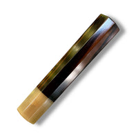 Custom Japanese Knife handle (wa handle)  for 165-210 mm:  Striped ebony and blonde