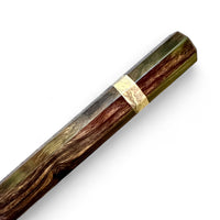 Custom Japanese Knife handle (wa handle)  for 165-210 mm: Shield shaped African Blackwood