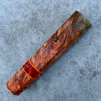 Custom Japanese Knife handle (wa handle)  for 165-210mm -  Double dyed maple burl