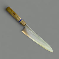 Custom Hatsukokoro Hayabusa SG2 Gyuto 240mm - Dyed curly mango