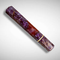 Japanese Knife handle (wa handle)  for 165-225 mm :  Dyed amboyna burl hybrid
