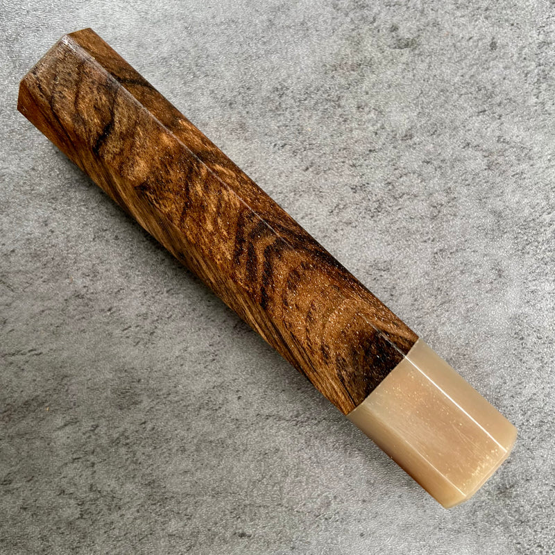 Custom Japanese Knife handle (wa handle)  for 240 mm -  Turkish walnut and blonde