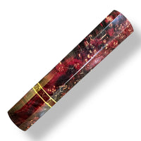 Japanese Knife handle (wa handle)  for 240-260 mm :  Double dyed box elder burl red/black