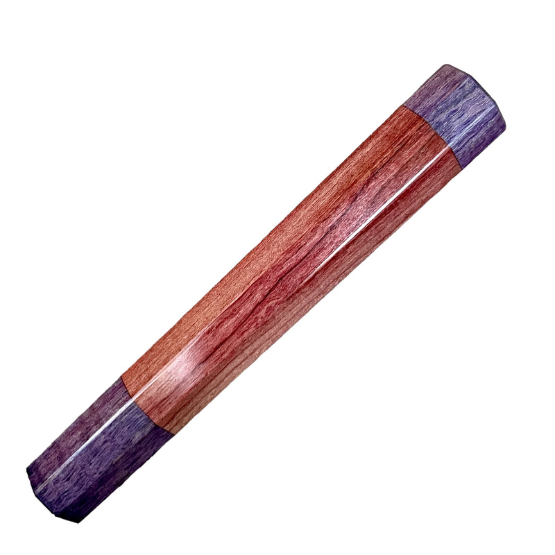 Custom Japanese Knife handle (wa handle)  for 240mm : Dyed curly maple - purple and red