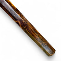 Custom Japanese Knife handle (wa handle)  for 240-260 mm: Shield shaped figured cocobolo