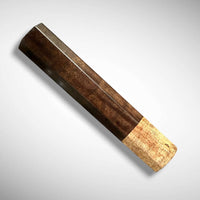 Japanese Knife handle (wa handle)  for 240 mm :  Claro walnut and spalted maple