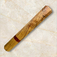 Custom Japanese Knife handle for 240-260mm:  Spalted Sycamore and Thuya Burl