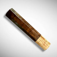 Japanese Knife handle (wa handle)  for 240 mm :  Claro walnut and spalted maple