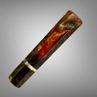 Custom Japanese Knife handle (wa handle)  for 165-210 mm: Mesquite burl hybrid