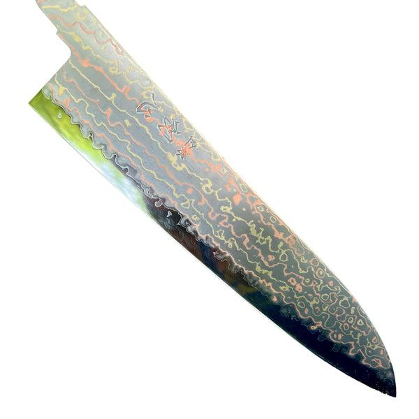 Hatsukokoro Hayabusa Rainbow Gyuto 210mm Aogami 2 - Blade Only