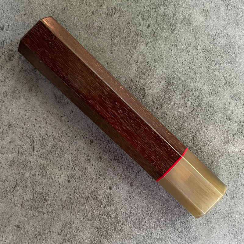 Custom Japanese Knife handle (wa handle)  for 165-210mm : Katalox and marbled horn