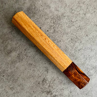 Custom Japanese Knife handle (wa handle)  for 165-210mm -  Louisiana sinker cypress and desert ironwood