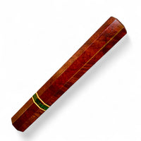 Japanese Knife handle (wa handle)  for 240-260 mm :  Bloodwood burl and Arizona Jade