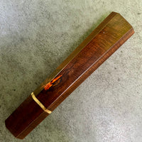 Custom Japanese Knife handle (wa handle)  for 165-210mm : Micro-curl Siamese rosewood and hackberry