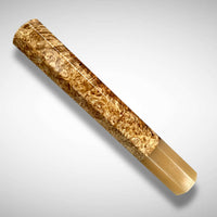 Custom Japanese Knife handle for 240mm   -  Two tone Amboyna burl and blonde