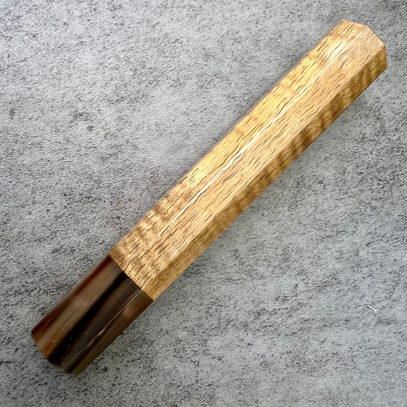 Custom Japanese Knife handle (wa handle)  for 165-210mm -  Koa and marbled horn