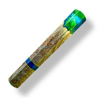 Custom Japanese Knife handle (wa handle)  for 165-210 mm: Dyed maple burl hybrid