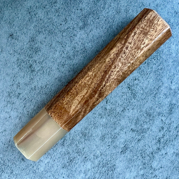 Custom Japanese Knife handle (wa handle)  for 165-210mm -  Tasmanian Blackwood and blonde (soft curl)