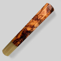 Custom Japanese Knife handle (wa handle)  for 240 mm -  CITES Cocobolo burl and Blonde horn