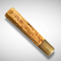 Custom Japanese Knife handle (wa handle)  for 165-210 mm:  Curly Primavera and Blonde