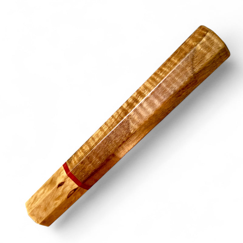 Custom Japanese Knife handle (wa handle)  for 210 mm:  Hawaiian Koa and Karelian birch