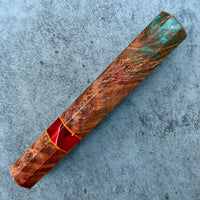 Custom Japanese Knife handle (wa handle)  for 165-210mm -  Double dyed maple burl