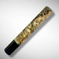 Custom Japanese Knife handle (wa handle)  for 165-210 mm: Double dyed maple burl and buffalo horn