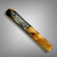 Custom Japanese Knife handle (wa handle)  for 165-210 mm:  Honeysuckle burl hybrid