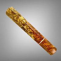 Custom Japanese Knife handle (wa handle)  for 165-210 mm: 2 tone Amboyna burl and copper