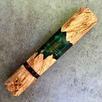 Custom Japanese Knife handle (wa handle)  for 240mm -  Maple burl hybrid