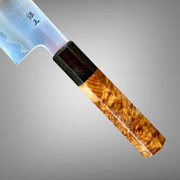 Custom Tetsujin Ginsan 3 Gyuto 210mm - Amboyna burl and buffalo horn